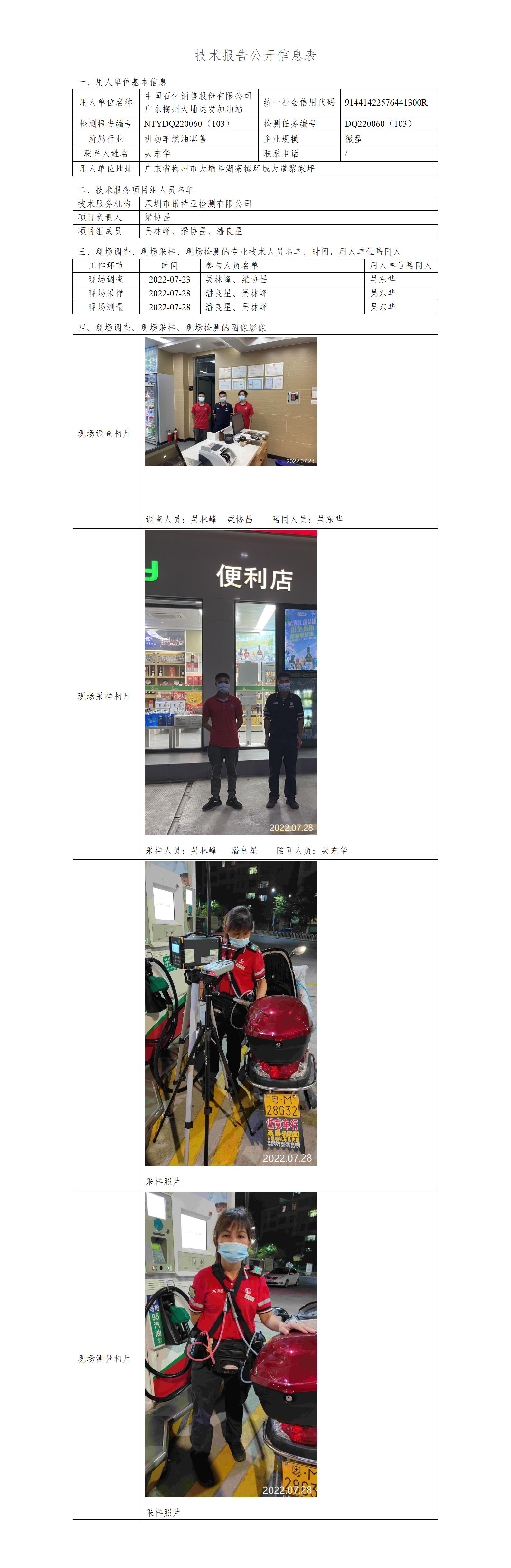 NTYDQ220060（103）-中国石化销售股份有限公司广东梅州大埔运发加油站