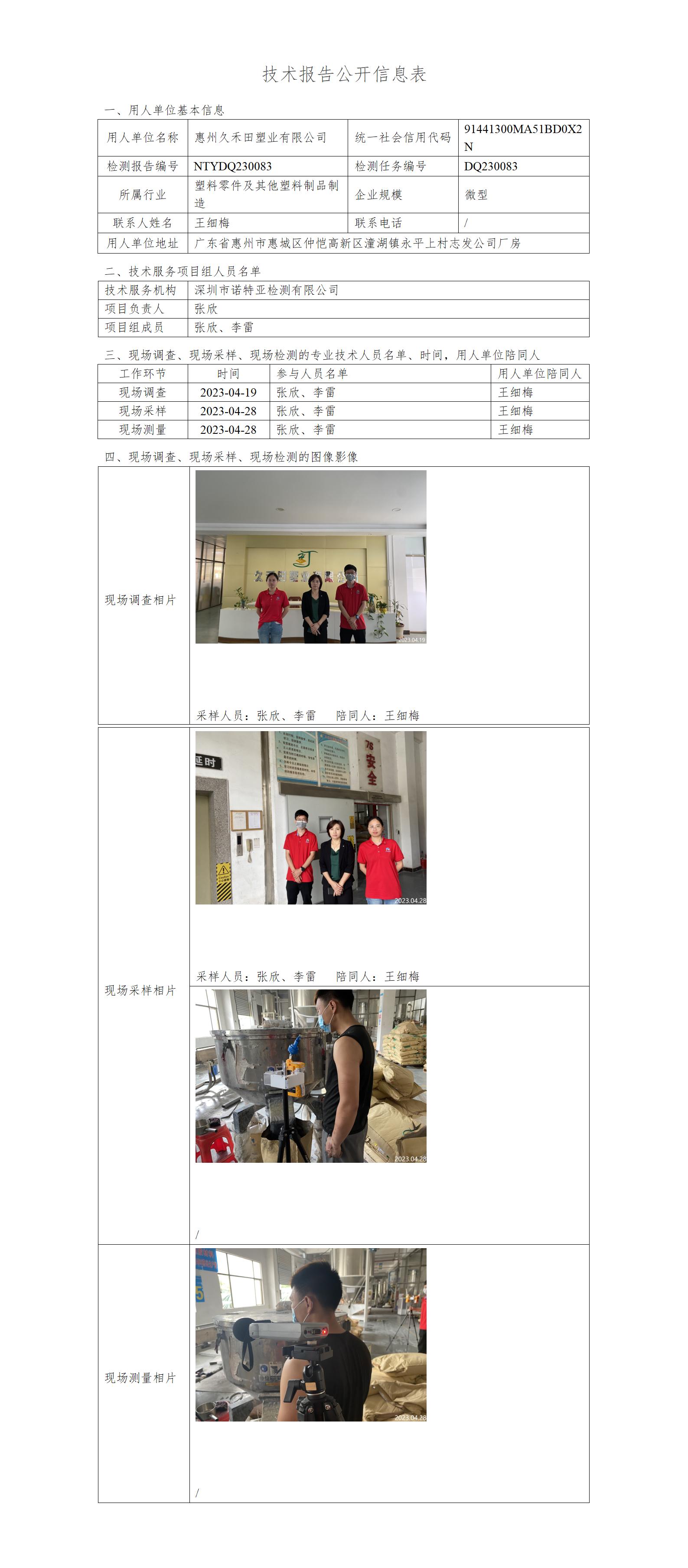NTYDQ230083 -惠州久禾田塑业有限公司